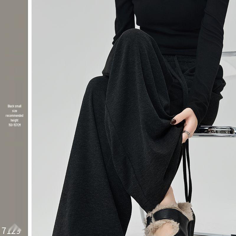 

Women s Gray Drapey Wide-Leg Pants - Soft, Loose, and Casual Fit for Spring Summer 2026 S 40-45 kg