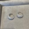 Simple Geometric Frosted Earrings Female Cold Wind Temperament Earring Buckle Niche Hundred with Earrings Affordable Dainty Earrings Daily Wear