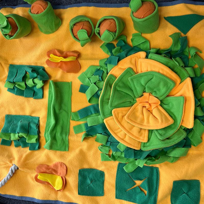 Tappetino Snuffle in Pile Polare per Animali Domestici Tappetino per Addestramento all'Olfatto Giocattoli Puzzle per Cani per Incoraggiare la Ricerca Naturale