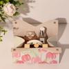 Tulip Paper Tissue Box Leather Waterproof Multiuse For Living Room Decor