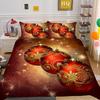 Christmas Printing 3D Printing Polyester Pillowcase Quilt Cover Two Or Three-Piece Set