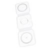 3 in 1 Magnetic Wireless Charger Foldable Charging Station 15W White for IOS Phones Headphones Watches