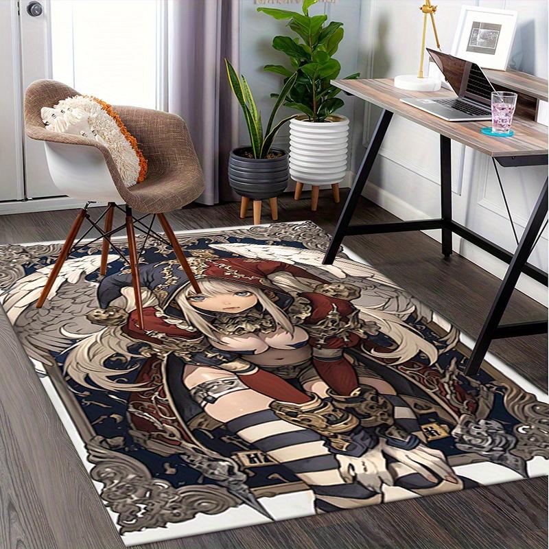 1pc Angel,Anime,Armor Office Carpet Soft Polyester Entrance Carpet Washable Non slip Machine Washabl