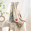 Eșarfă tip snood din lână mătăsoasă cu imprimeu floral față-verso pentru femei - Șal elegant, luxos, ușor