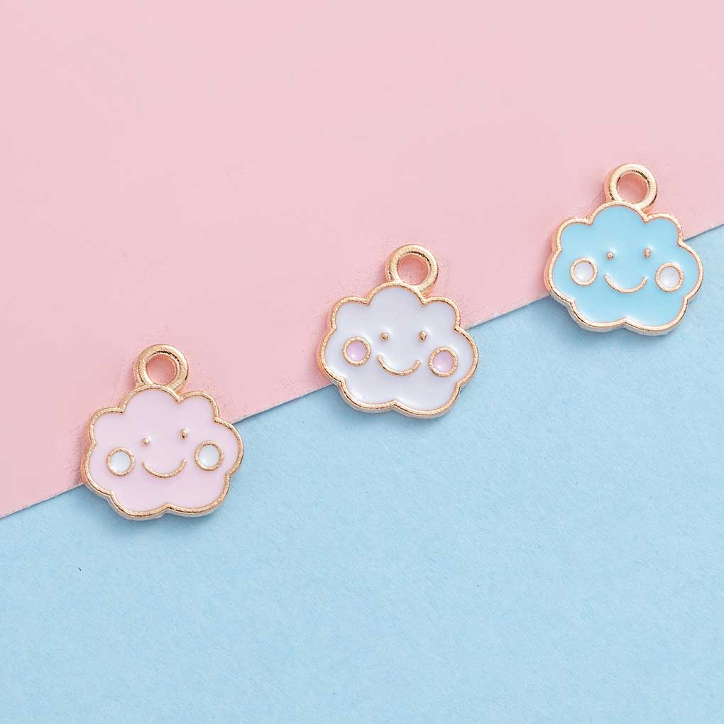 Cloud Pendant Fashion Earrings Necklace Jewelry Homemade DIY Making Crafts Ornament Finding Accessories Woman Girls