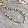Vintage Boho Tiger's Eye Necklace, Indie Design Stackable Lariat, Natural Grain Adjustable Jewelry for Women, Unique Everyday Statement
