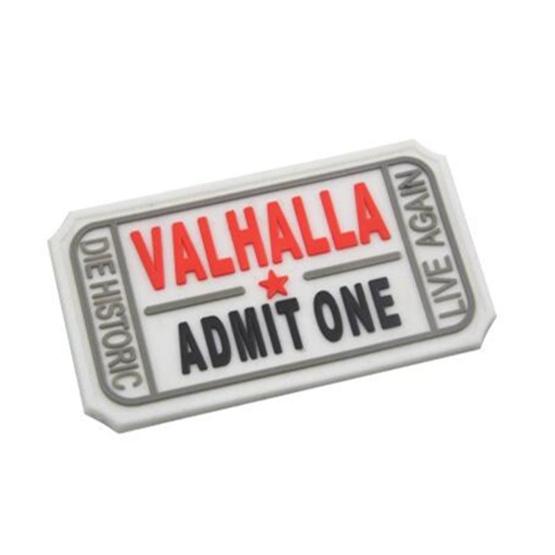 Valhalla Admit One Moral Vikings Logo Iron on Sew on Embroidered Patch