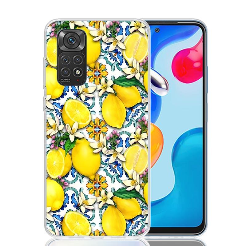 Citrus Limon Linnaeus Phone Case For Xiaomi Redmi Note 13 14 15 Pro Plus 12S 12 14S 11S 11E 10 10S 11 11T 5G 4G Cover Coque Redm