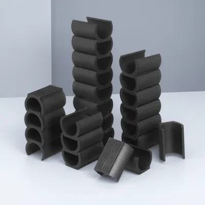 25Pcs U-Shaped Chair Foot Cover Plastic Furniture Foot Pads for Chairs Tables Trampolines Anti-Slip Noise Reduction Floor