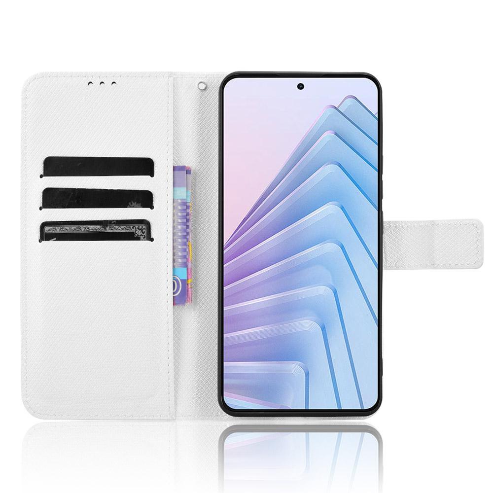 Dla Xiaomi Redmi Note 14 4G (163.25mm) Etui PU Skóra Tekstura Diamentu Portfel Pokrowiec na Telefon