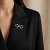 Elegant High-End French Retro Bow Brooch for Women – Luxe Pin Accessory for Suits and Coats, with Anti-Exposure Function