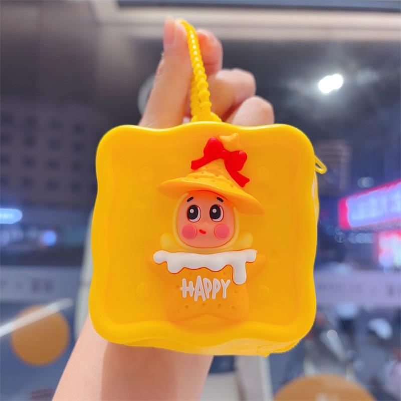 Cartoon Change Bag Keychain Cute Silicone Change Bag Mini Bag Children's Wallet Doll Machine Toy Gift