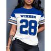 Printed T-shirt - Casual Short-sleeved Summer Top, Loose Round Neck Style, Casual Wear