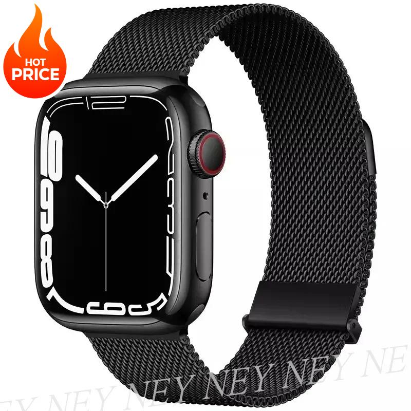 Milanese Strap for Apple Watch 10 46mm Band 9 8 7 45mm 41mm Ultra 2 49mm Metal Magnetic Bracelet iWatch 6 5 4 SE 44mm 40mm 42mm