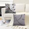 Silver Bizarre Trend Retro Art Cushion Cover Pillow Cover Decor Pillowcase Printed Cushion Case For Couch