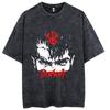 Hip Hop Men Streetwear T-Shirt Retro Vintage Washed Anime Graphic T Shirt Men Harajuku Cotton Casual Short Sleeve Tshirt Tops