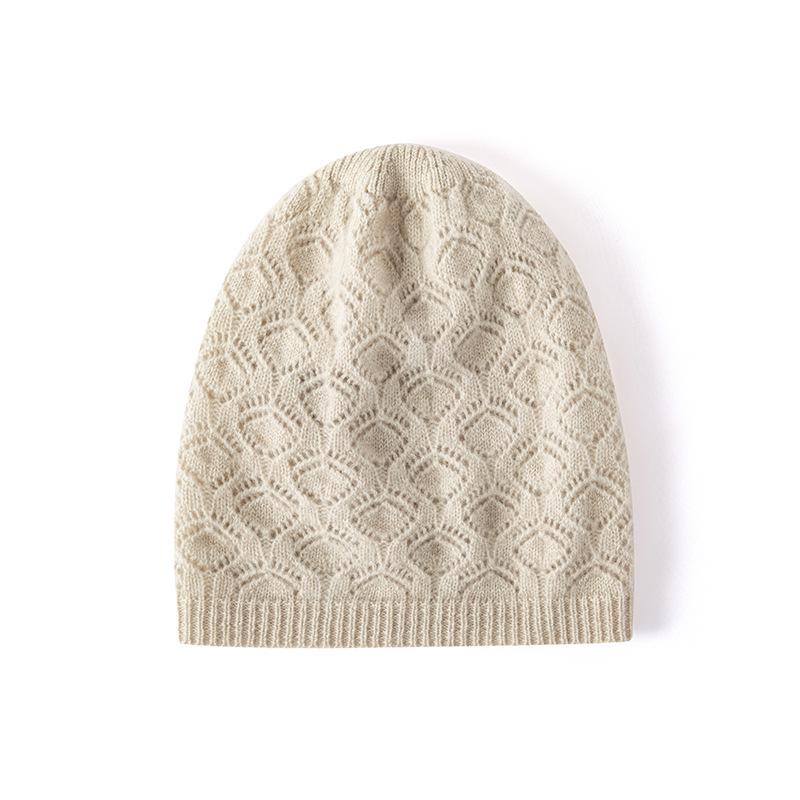Women s 100% Pure Cashmere Knit Hat - Warm & Versatile for Autumn/Winter One Size