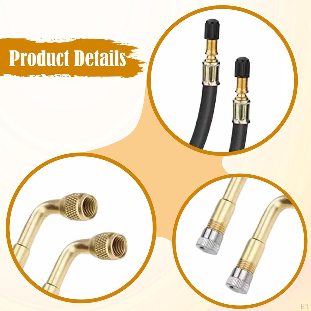 4x Reifenventilverlängerung 90-Grad-Adapter Fahrradzubehör Garage Universal für