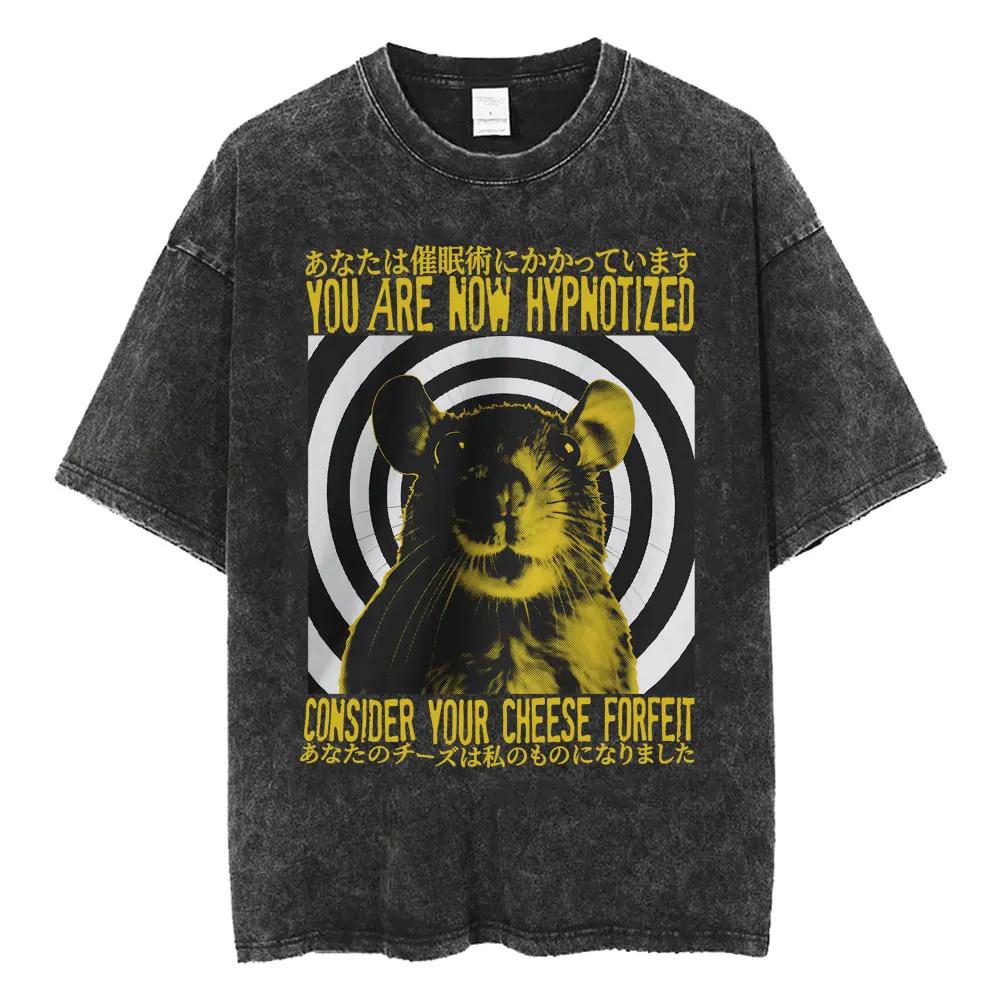 

Funny Japan Rat and Frog Meme T Shirt I Have Made It Awkward I Will Be Taking My Leave Vintage Washed Unisex Casual Soft Durable S
