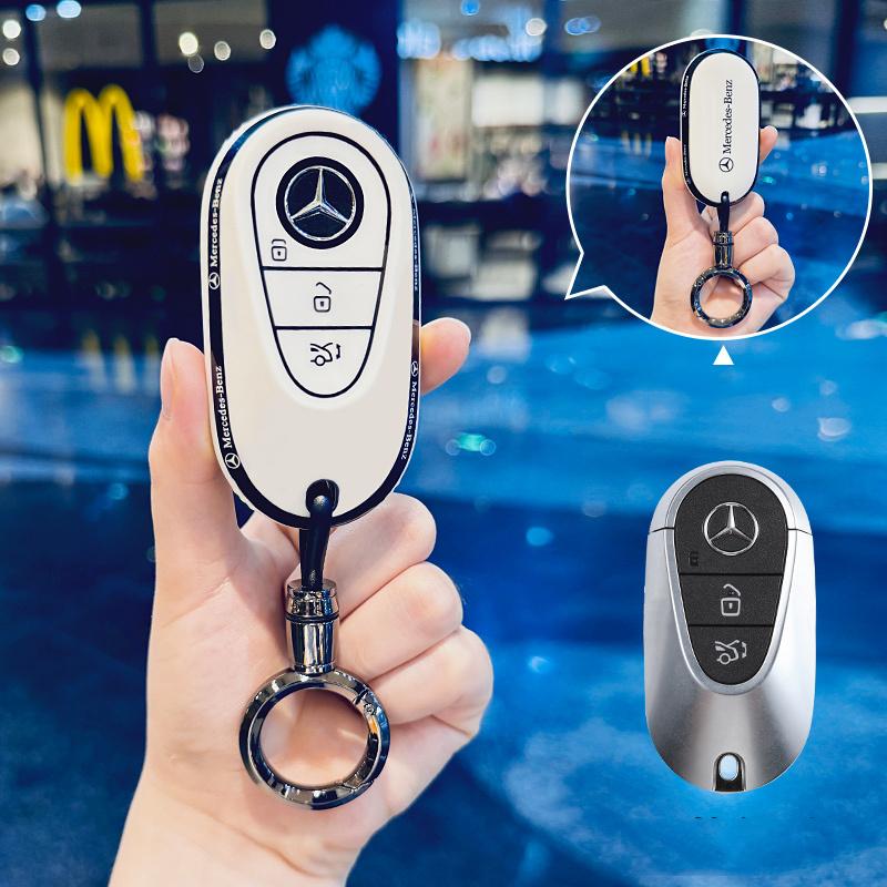 TPU Car Remote Key Case Cover Shell Fob Accessories For Mercedes Benz 2022 C S Class W206 W223 S350 C260 C300 S400 S450 S500