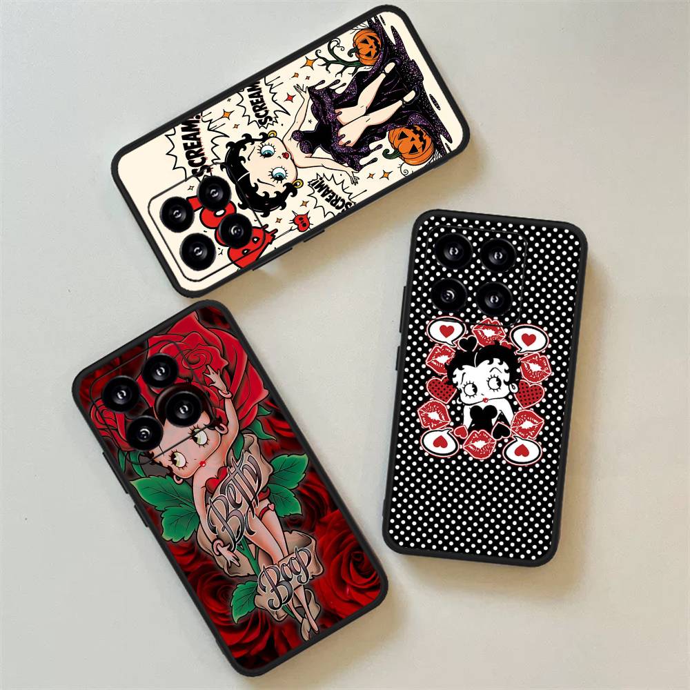 Cartoon B-Betty B-Boop Phone Case For Xiaomi Mi 5X 8 9 10 11 12 Lite Pro 10T PocoX3pro PocoM3 Note 10 Pro Lite