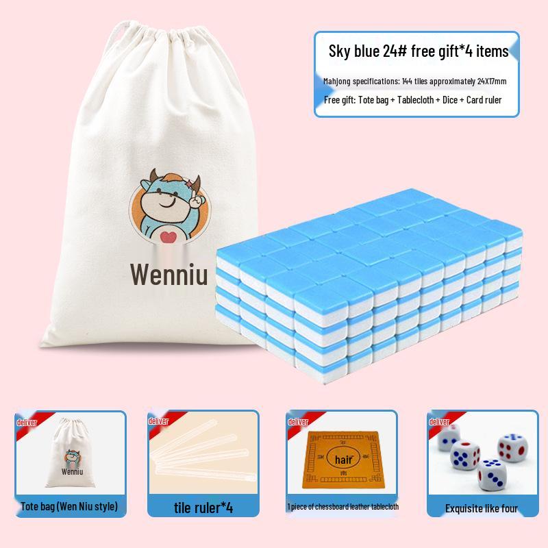 Portable Mini Mahjong Set - Compact Travel and Dorm Use