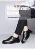 Men's Black Genuine Leather Soft Sole Lace-up Casual Breathable Business Shoes