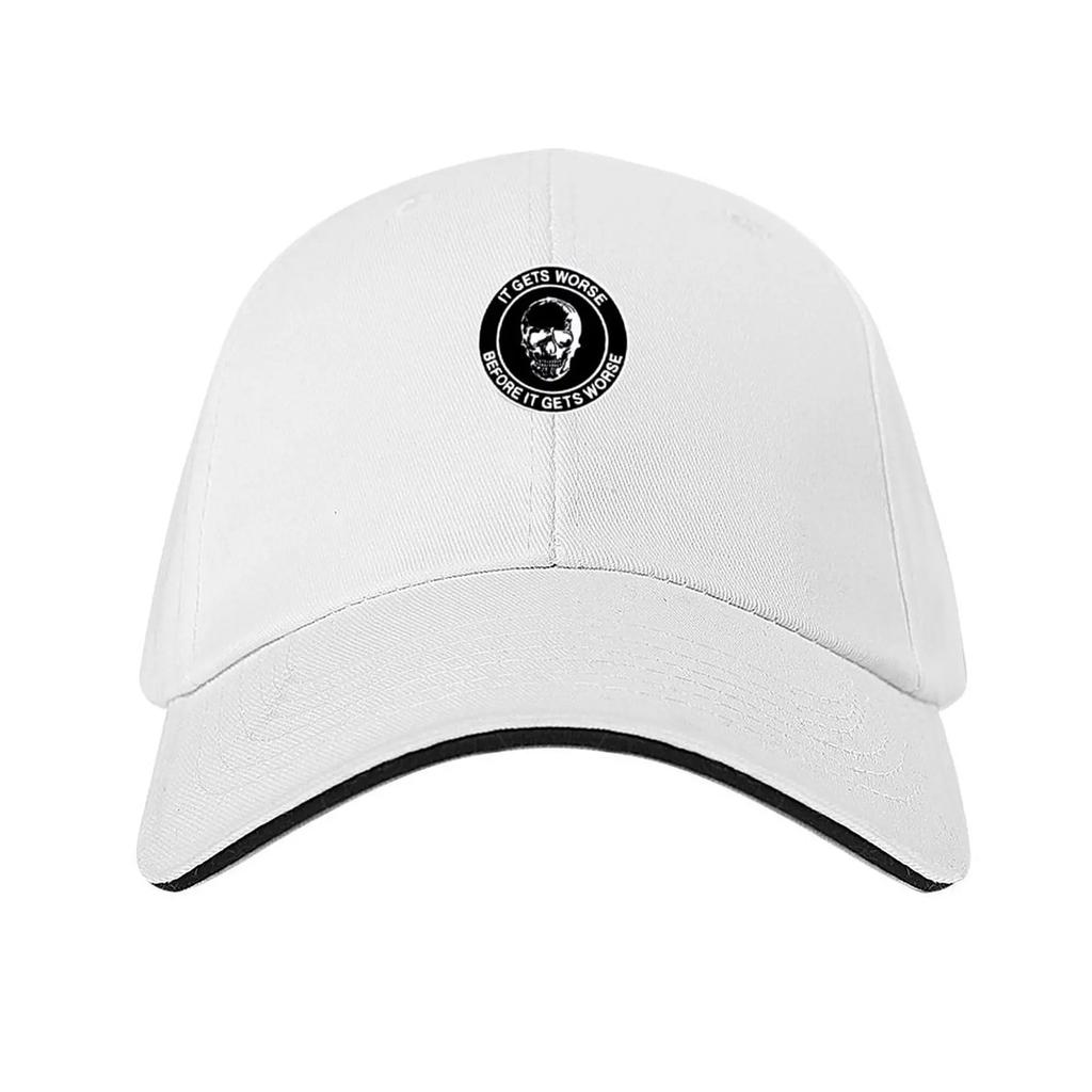 It gets worse skull Essential TShirt Baseball Cap Golf Hat Ball Cap hard hat Golf Wear Mens Baseball Womens