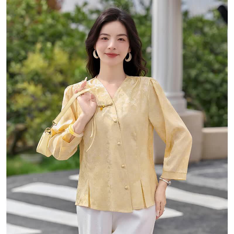 Women's Elegant New Chinese Style Jacquard Blouse