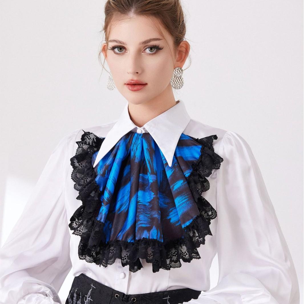 

Модная рубашка с рюшами, съемный воротник-шарф для женской и мужской официальной одежды, съемный фальшивый воротник-ожерелье, муфта