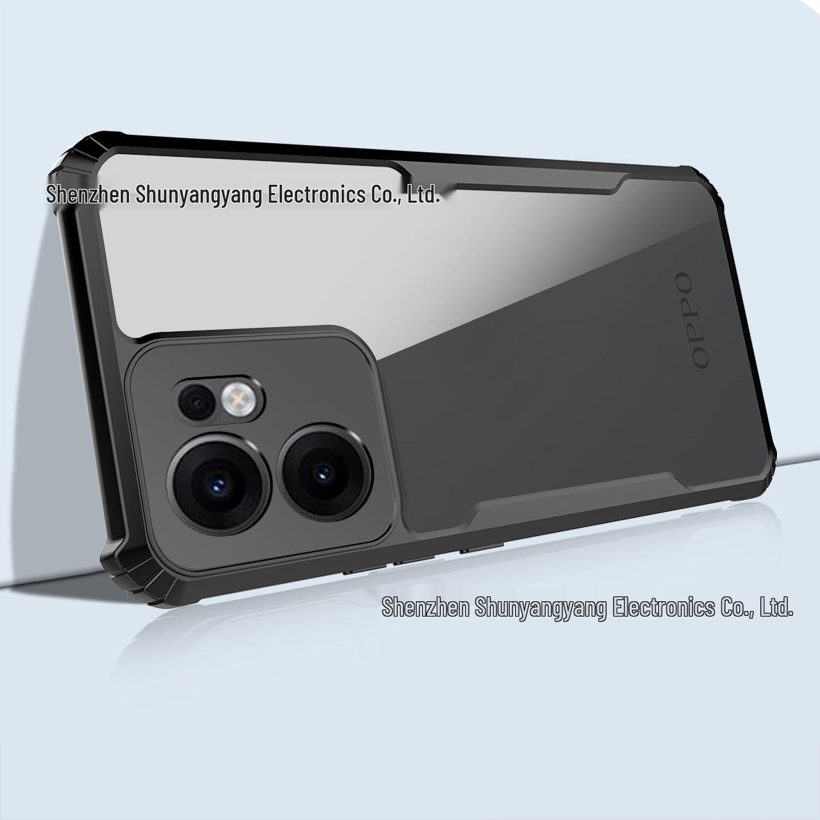 

Акриловий чохол для телефону OPPO Reno 14/13 Pro, Висока прозорість, Протиударний захисний чохол з чотирма кутами Reno 3 4G International чорний