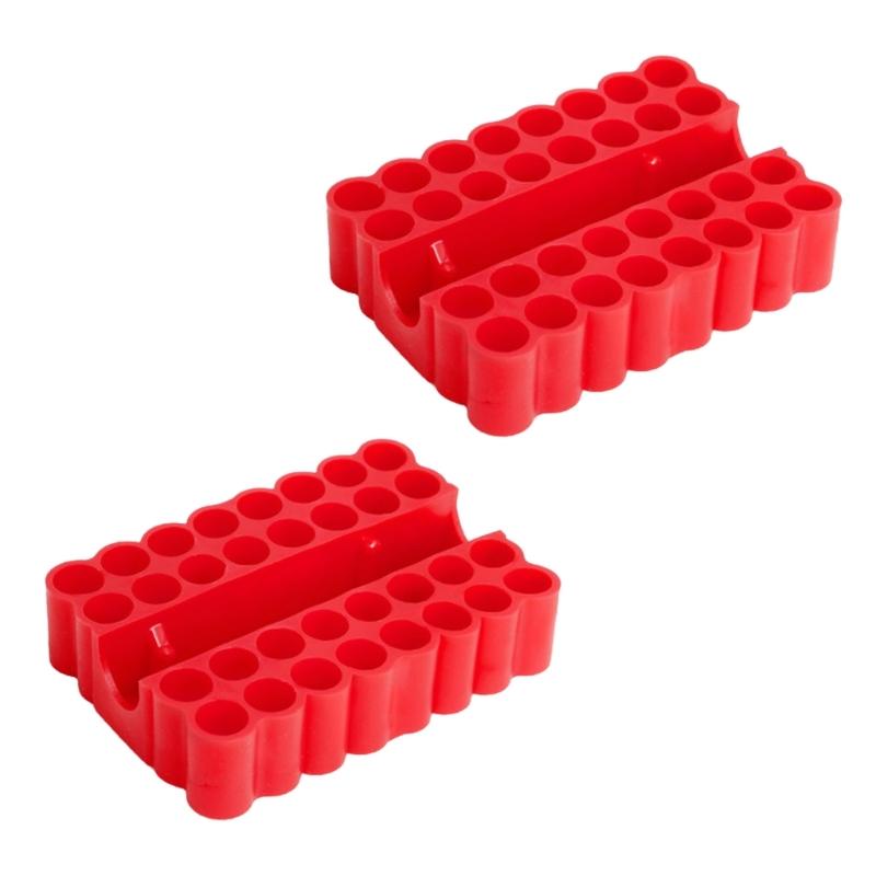 32 Holes Screwdriver Bits Holder PVC Soft Rubber Storage Tray Organizer Hex Screwdriver Head Drill Bit Stand Power Tool