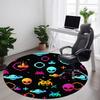 1pc Alien Space Office Round Area Rug, Indoor Mat Suitable ForOffice, Under Office Chairs Bedroom Living Room Home Decor, Room Decot165
