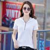 Chic Commuter Short-sleeved Summer Wear New Hooded Fashion Zipper Solid Color Versatile and Thin Short-sleeved T-shirt Top