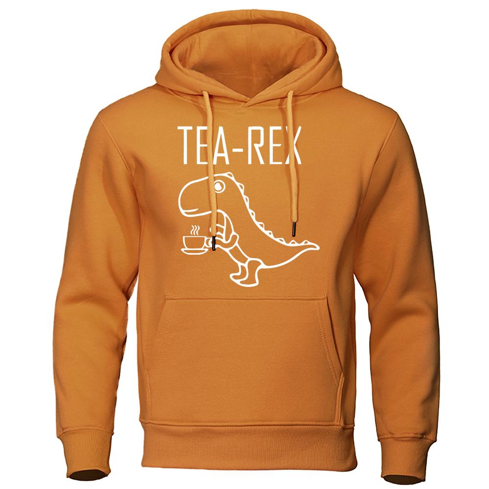 Cartoons Tea Rex Cute Funny Prints Clothing Mens Soft Streetwearpullovers Crewneck Personality Hoodies Casual Fashion Hoody Men
