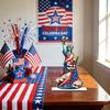 Independence Day Wooden Table Sign, Patriotic Statue of Liberty Gnome Star Freedom Decor, Table Centerpiece for Holiday Party, Fourth of