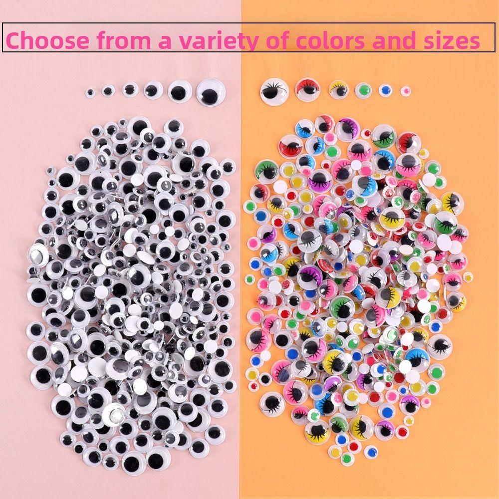 50/100pcs/bag 3D Dolls Activity Eyes DIY Wiggling Moving Eyes Colorful Activity Eyeballs