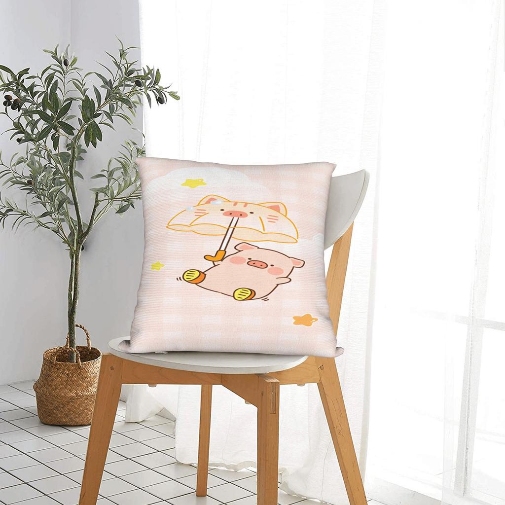 Pillow Cover L-Lulu Pig  Novelty Pillow Case For Sofa Home Decoration Pillowcases