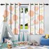 Wildflowers Floral Green Plants Window Curtains Blackout Washable Polyester Fabric Bedroom Living Room Home Decor Curtain 2 Pcs
