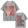System of A Down Mezmerize Album Graphic T-shirts Men's Women Rock Vintage T Shirts Men's Cotton Oversized Short Sleeve T-shirts