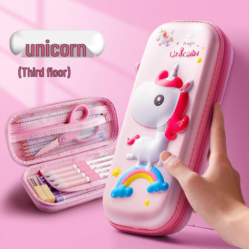 High-Capacity Korean-Style Pencil Case for Elementary Students