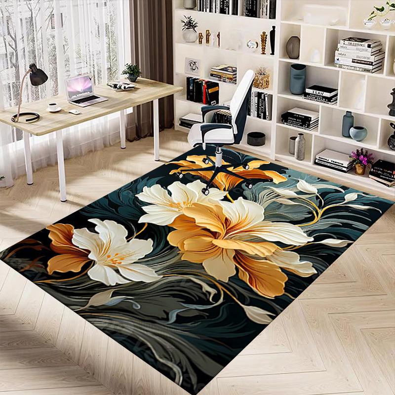 1 ks Koberec s květinovým vzorem, Ultra měkký, Silný a savý, Protiskluzová podložka omyvatelná v pračce pro předsíň