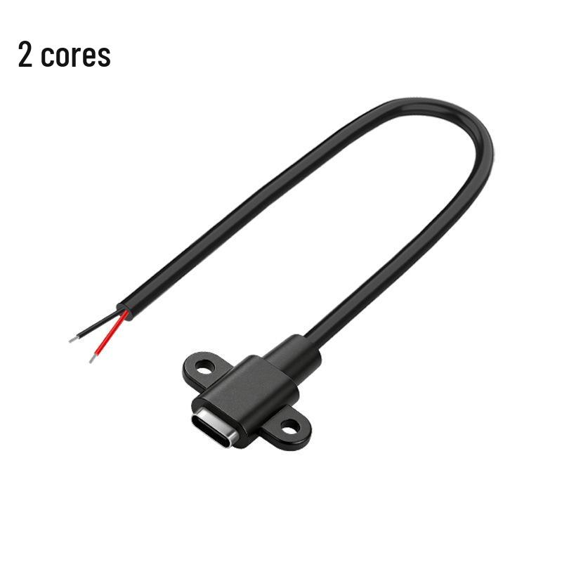 

USB Type-C Female Port Charging and Data Cable with Mounting Holes
