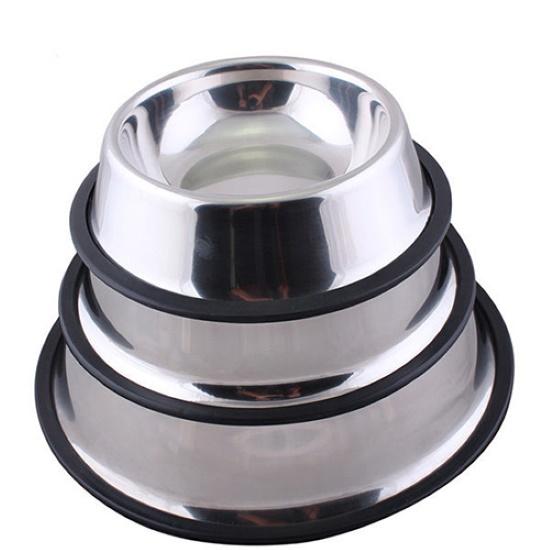 1 Pc Stainless Steel Durable Pet Dog Cat Feeding Food Non Slip Bowl Dish
