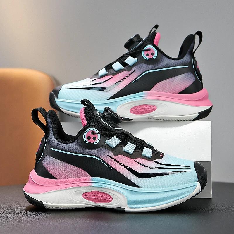 Fashion Kids Basketball Shoes Athletic Outdoor Children Student Field Breathable Sneakers Training Male Boys Original Sport Basket Shoes