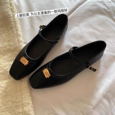 Chaussures Plates Tendance pour Femmes Mary Jane Françaises Chaussures Noires Printemps et Automne 2025 Nouvelles Chaussures pour Femmes Grande Taille 42 43 44 Mocassins Femmes
