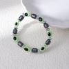 Vintage Handmade Colored Turquoise Beads Devil'S Eye Bracelet Fashion Personality Beaded Eye Elastic Bracelet