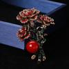 Luxury Rhinestone Orchid Brooches for Women Unisex Plant Flower Pins Event Party Gifts Backpack Decoration Clothes Accessories
