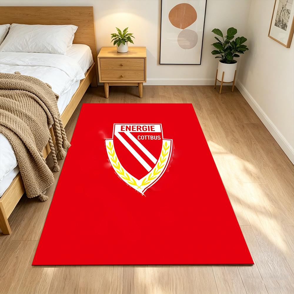 Fc Energie Cottbus Floor Rug Office Rug Perfect for Entryway Balcony Foyer Dining Room Antislip Carpet Anime Office Decor Birthday Christmas Gift