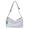 Plaid Large Capacity Crossbody Shoulder Bag with Wide Strap